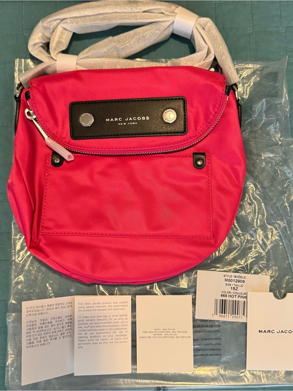 NWT Marc Jacobs Preppy Mini Natasha Hot Pink Crossbody $180